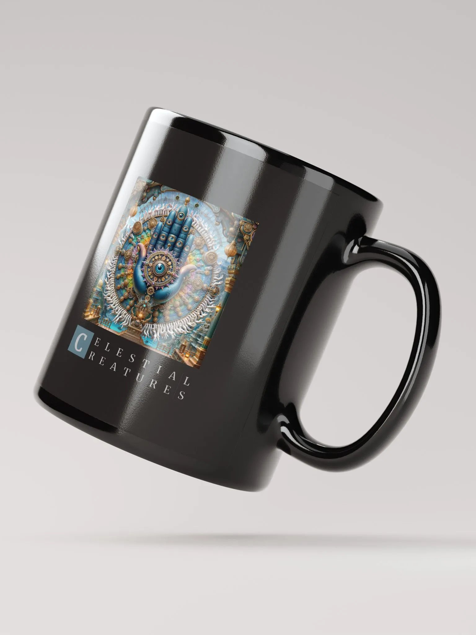 Celestial Creatures | Black Glossy Mug product image (4)
