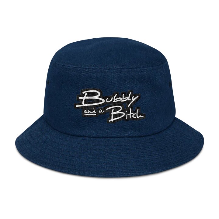 Bubbly and a B*tch (bubble design 2) denim bucket hat product image (1)
