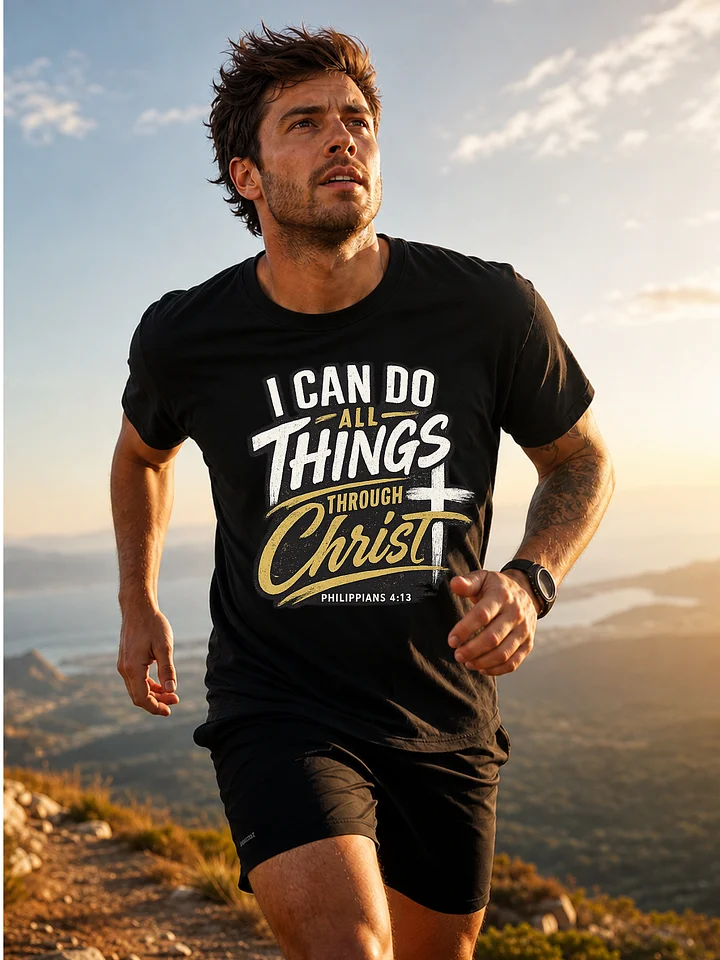 I Can Do All Things Through Christ T-Shirt | Philippians 4:13 Christian Tee | Kingdom Life Co. product image (1)