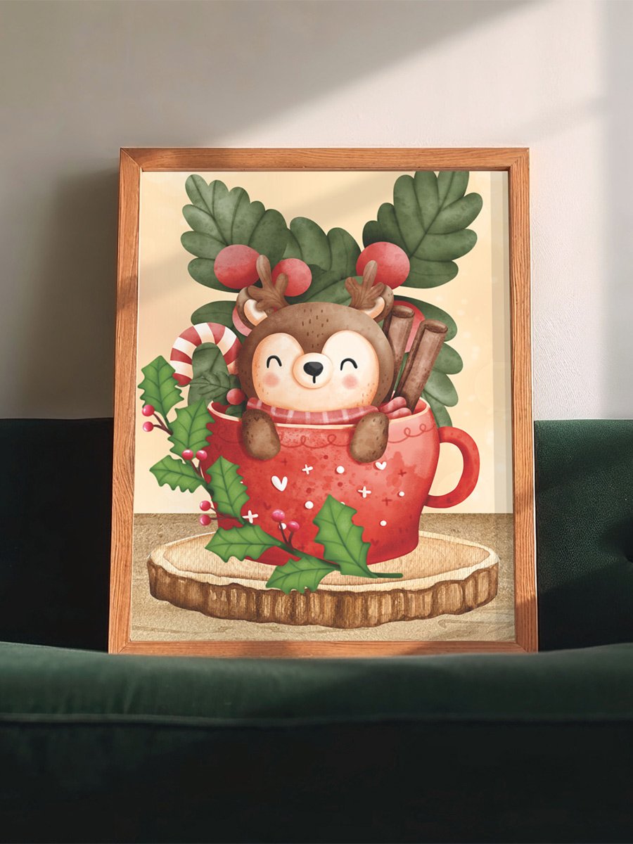 Reindeer Cocoa Christmas Cutie Print product image (1)
