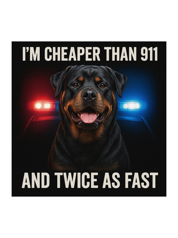 Rottweiler Cheaper Than 911 Sticker product image (2)