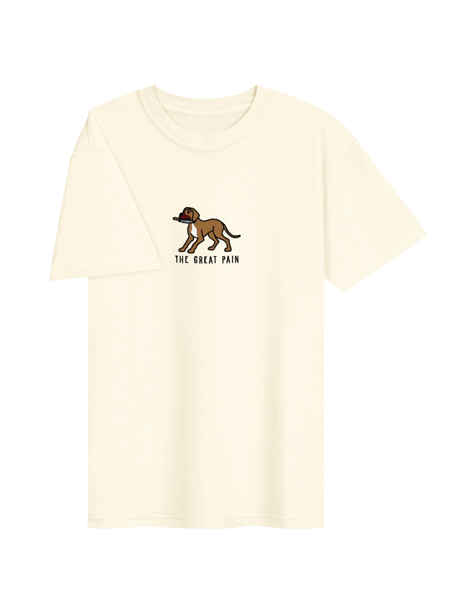 The Great Pain Funny Chibi-Style Embroidered T-Shirt for Great Dane(Tan) Owners product image (111)