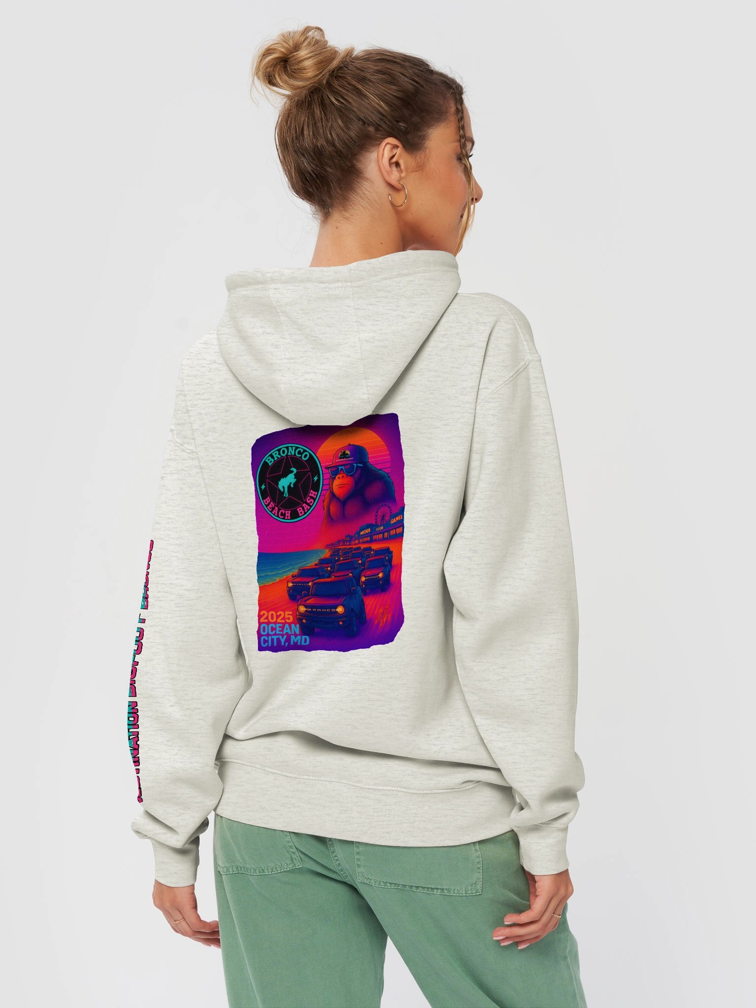2025 Bronco Beach Bash Ocean City / Destination Bigfoot Bronco Collab Hoodie (Multiple Colors Available) product image (30)