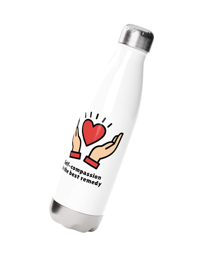 ''Self-compassion is the best remedy'' stainless steel water bottle product image (2)