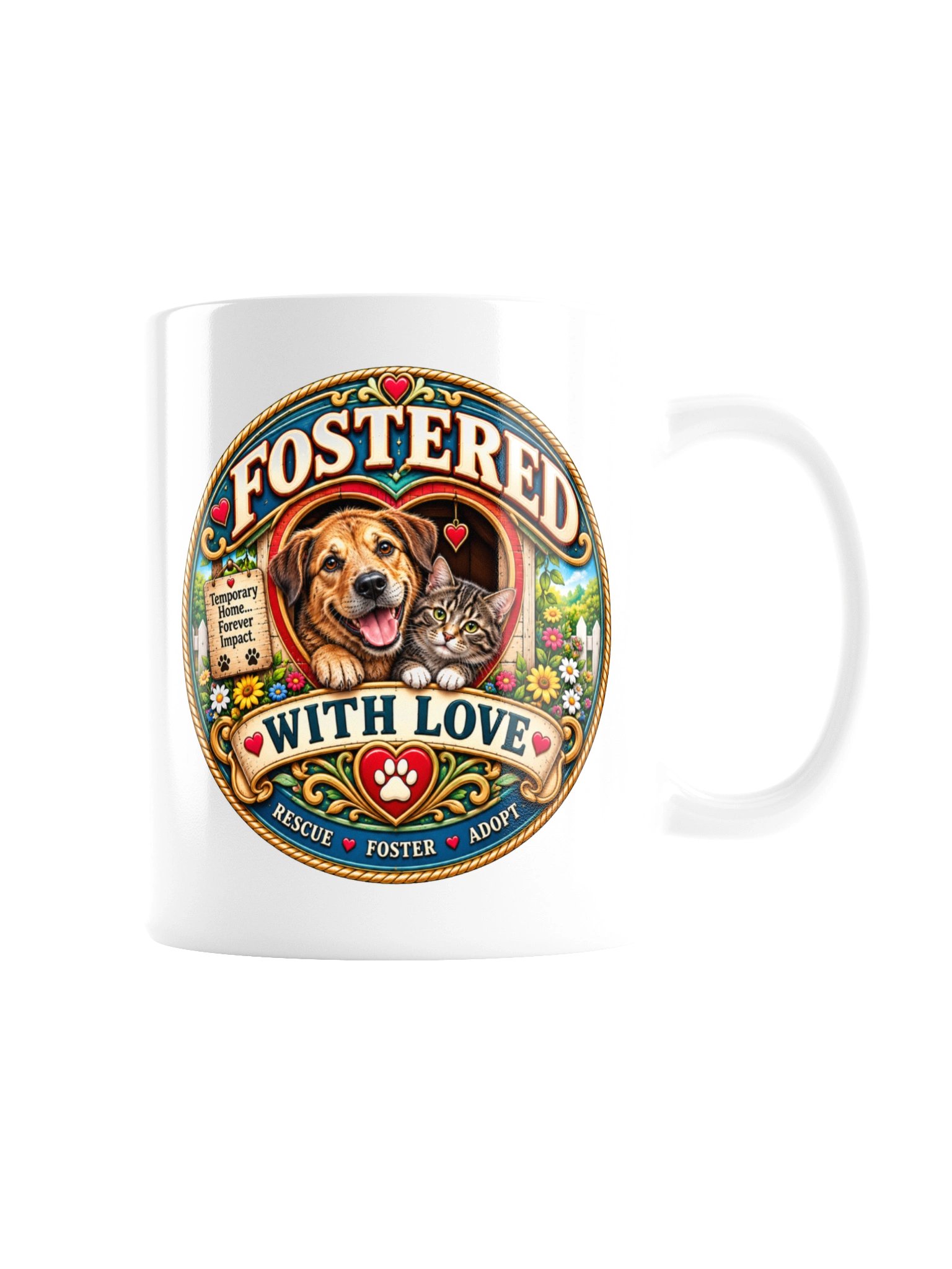 Fostered with Love Rescue Mug product image (2)