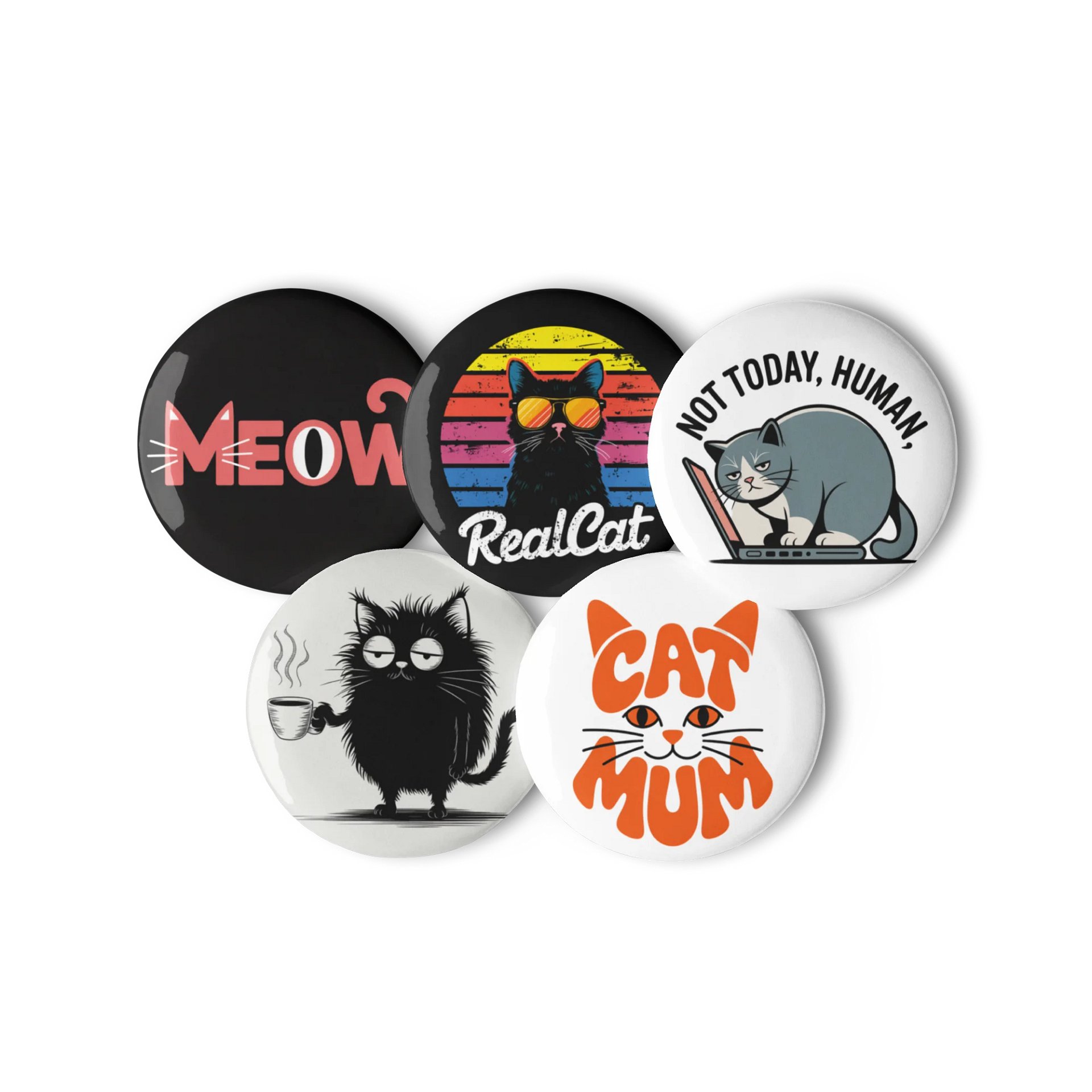 Cat Mom Pin Button Set product image (2)