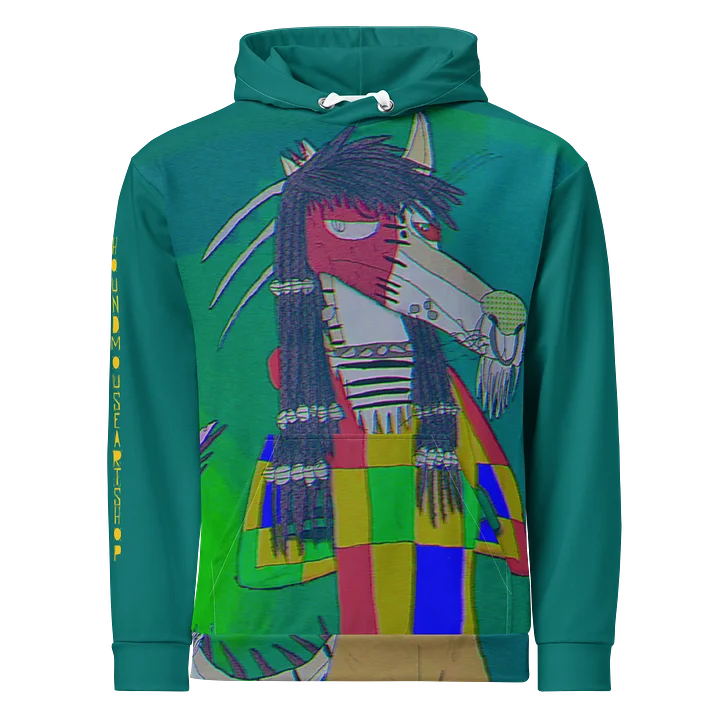 Maceo Thinks Calmly All-Over Print Recycled Unisex Hoodie product image (1)