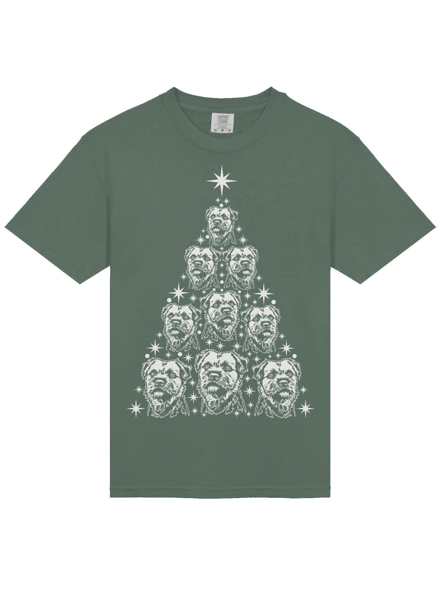 Border Terrier Christmas Tree T-Shirt product image (5)