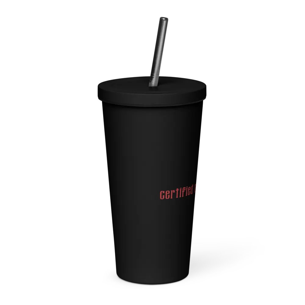 Certified Monster Fucker Tumbler with Straw - Black product image (4)