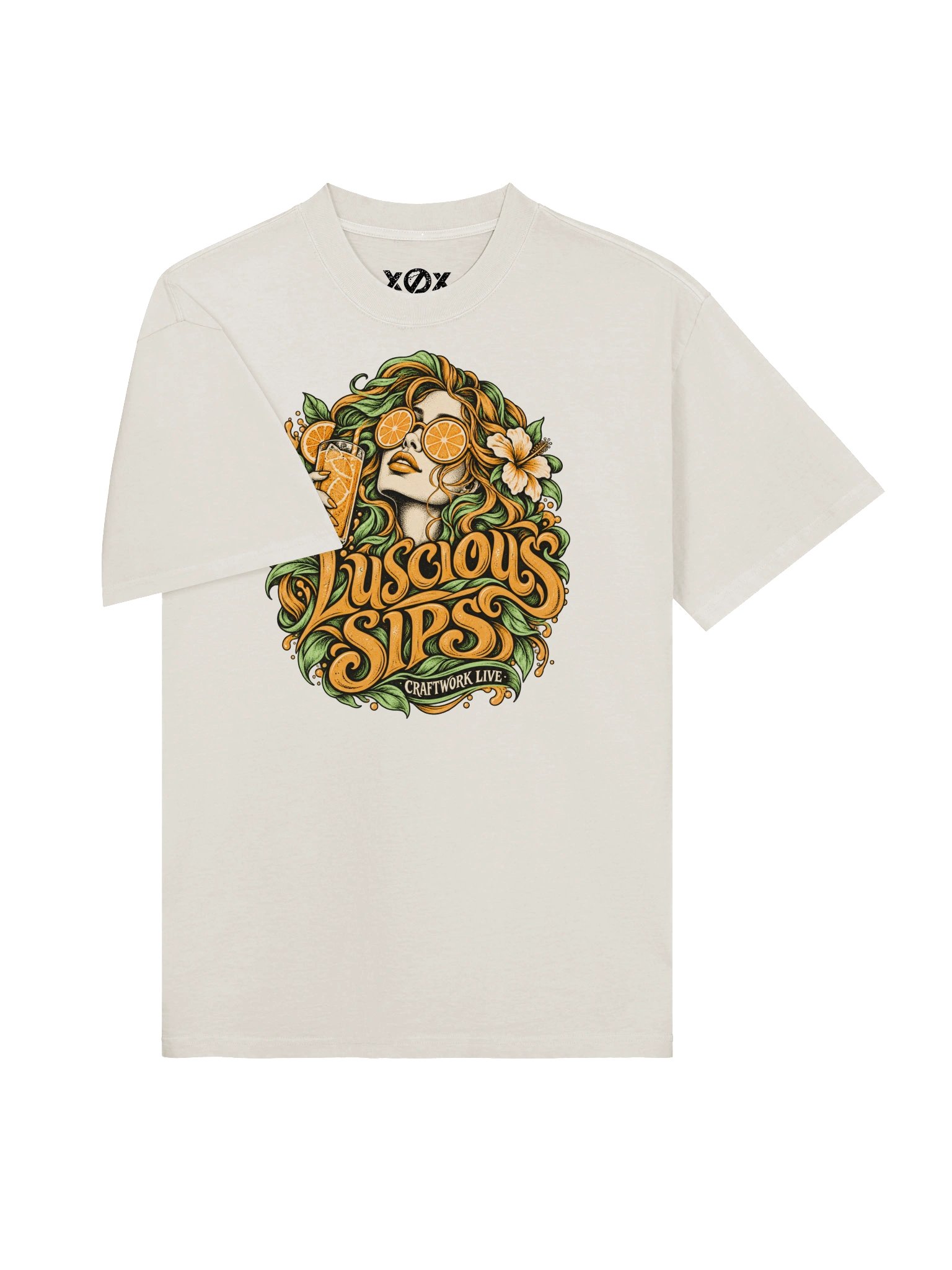 LUSCIOUS SIPS — Women’s Oversized Kombucha Graphic T-Shirt product image (3)