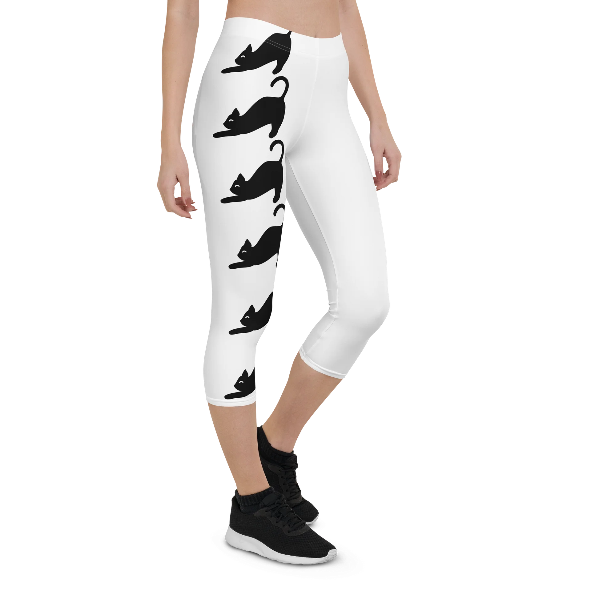 Whimsical Feline Frenzy Capri Leggings product image (6)