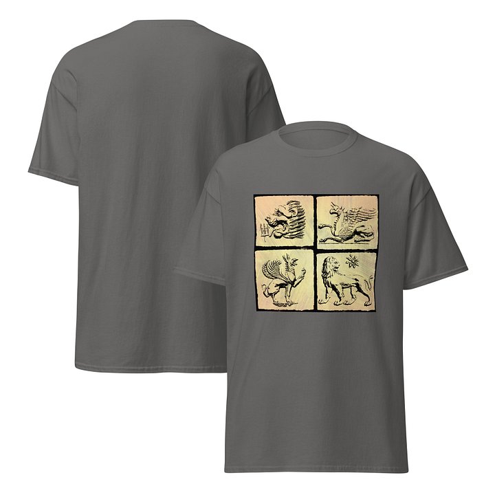 Lion and Griffin Greek Mythology Authentic Art 3rd Century BC, T-Shirt product image (2)