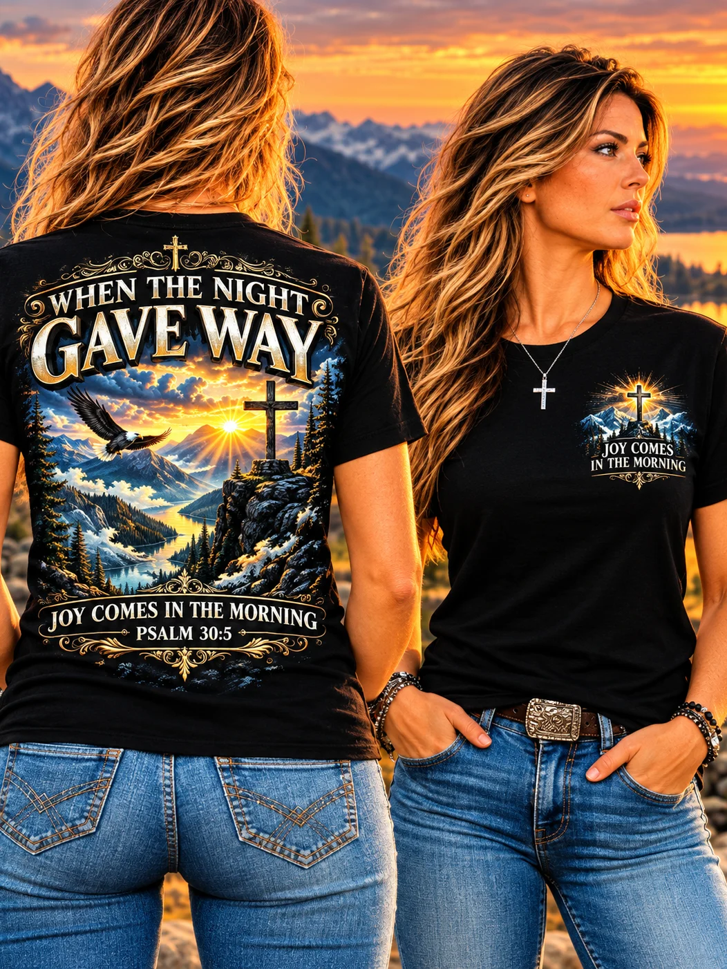 When the Night Gave Way – Psalm 30:5 Scripture T-Shirt product image (1)