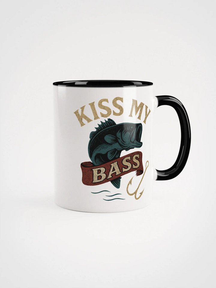 Kiss My Bass Coffee Mug – Vintage Funny Fishing Gift product image (1)