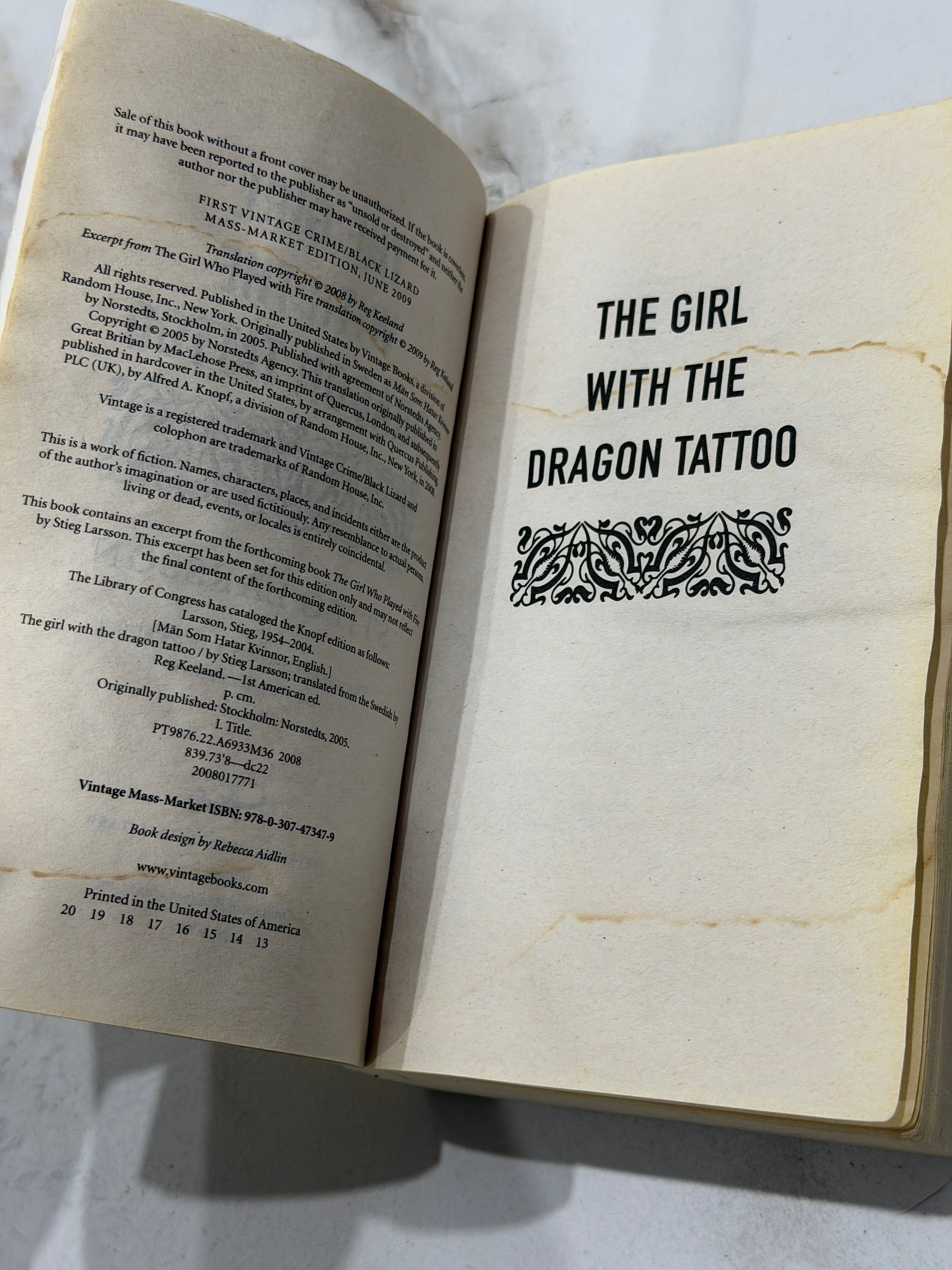 2009 The Girl with the Dragon Tattoo by Stieg Larsson product image (3)