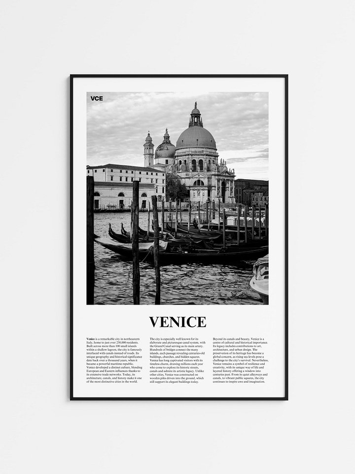 Venice 02 Newspaper Poster | Framed product image (1)