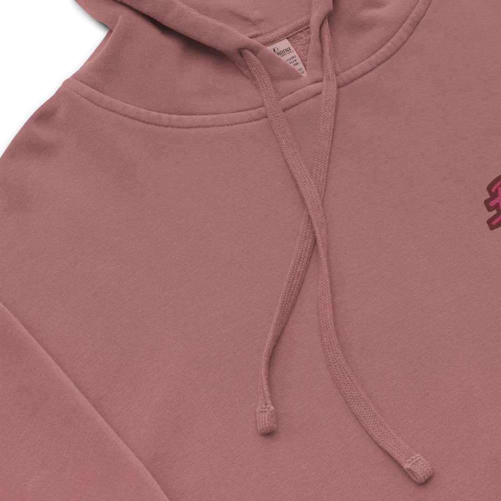Bubbly and a B*tch (L.C. rose design) embroidered pigment-dyed hoodie product image (8)