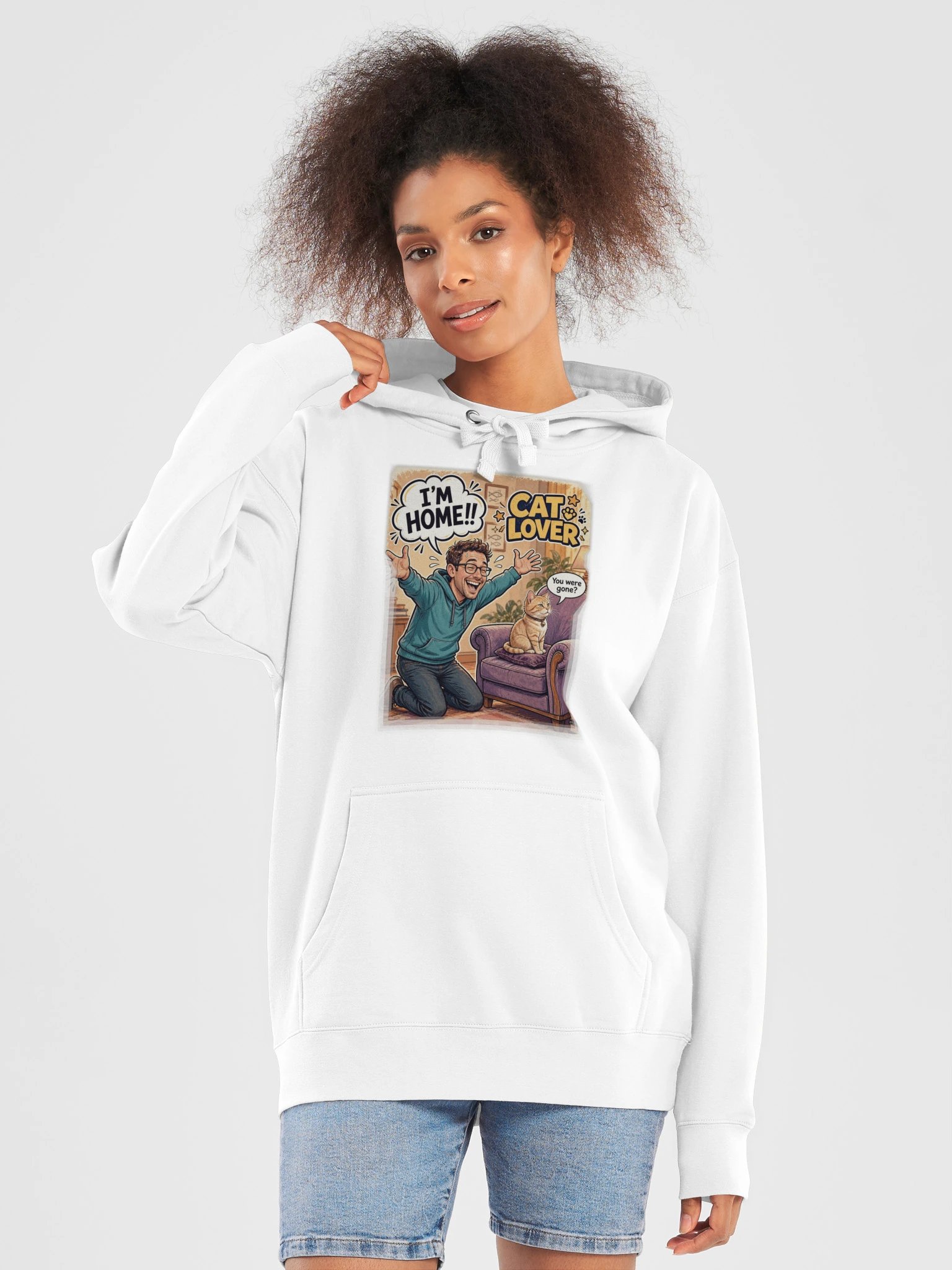 Cat Lover Cotton Heritage Unisex Premium Hoodie product image (17)
