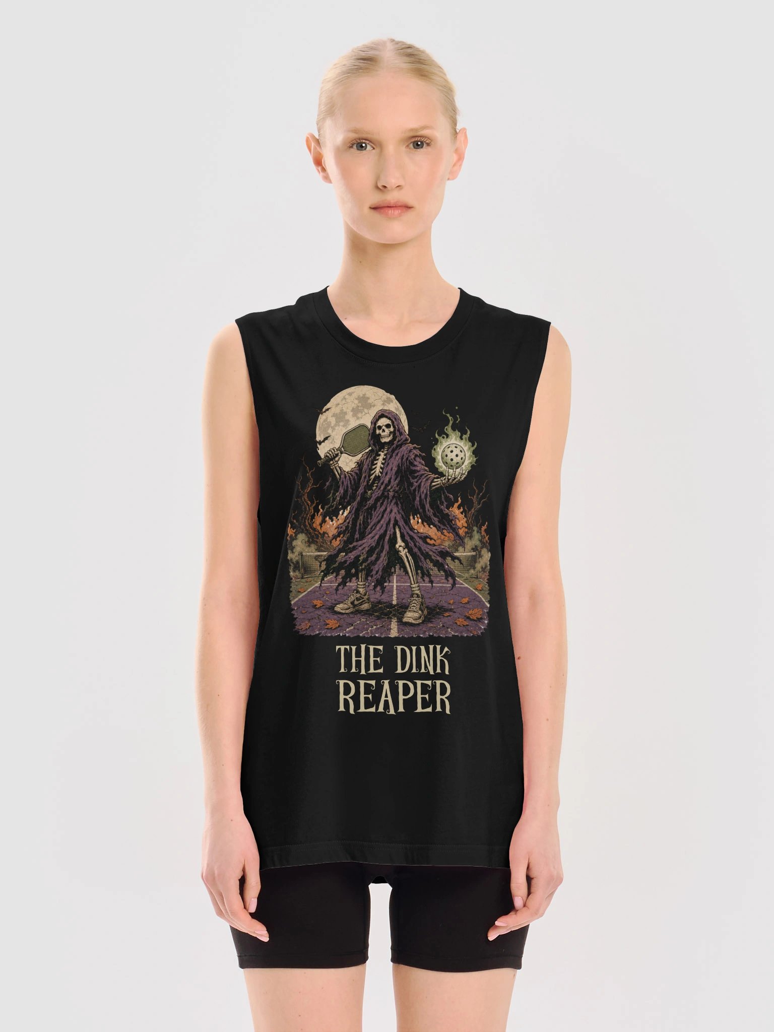 The Dink Reaper Halloween Pickleball Tank Top Funny Gift for Players product image (2)