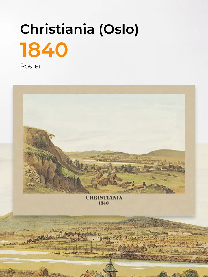 Christiania 1840 (Unframed Poster Print) product image (1)