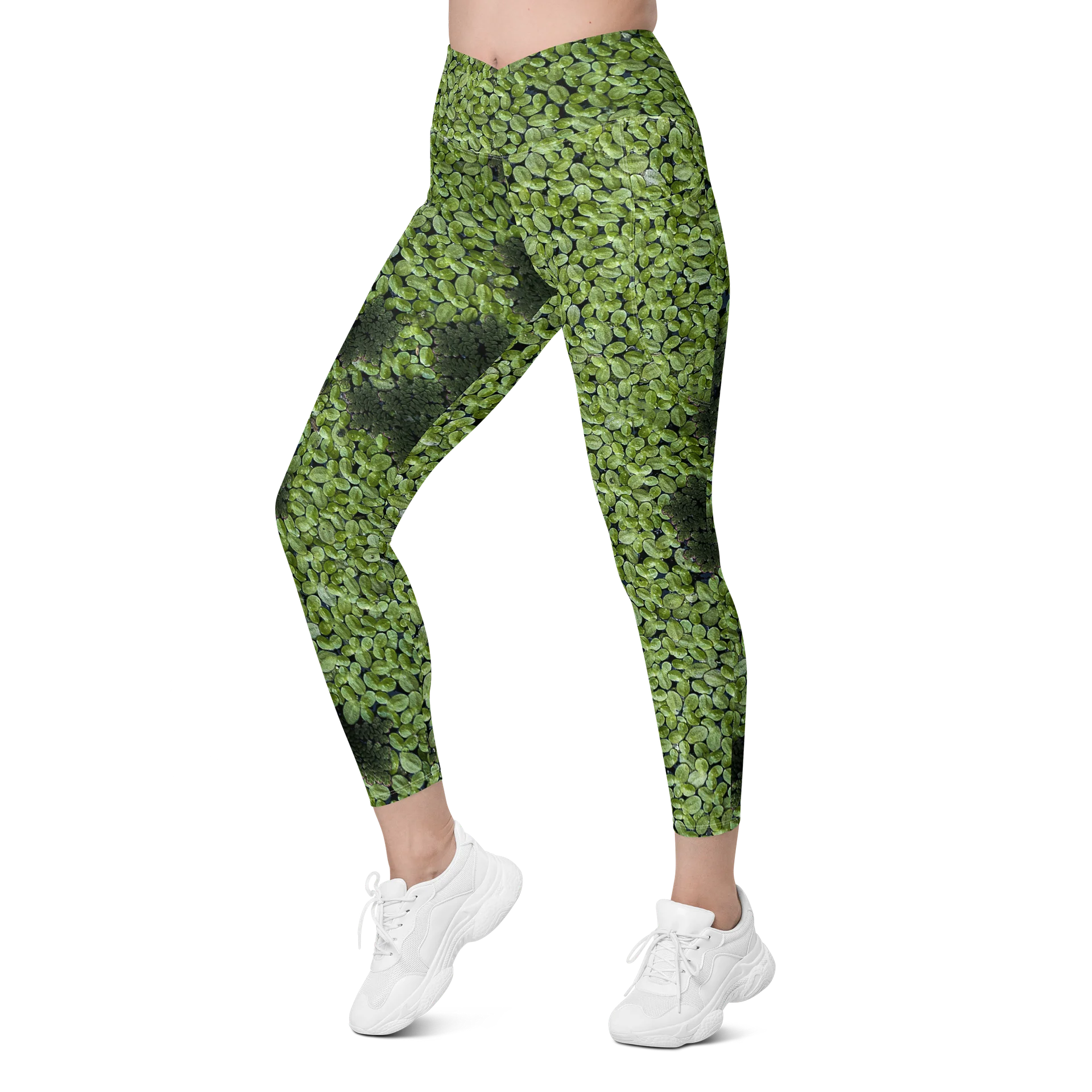 Verdant Life Women's Crossover High-Waisted Leggings with Dual Pockets product image (6)