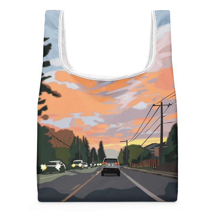 Sunset Commute Reusable Shopping Bag product image (1)