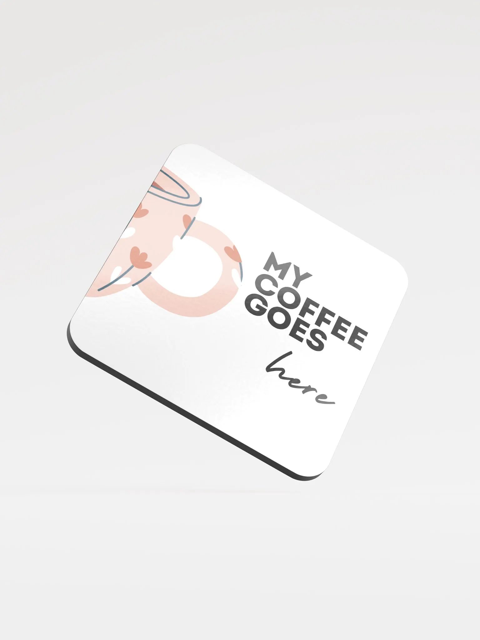 My Coffee Goes Here Cork Coaster Set product image (1)