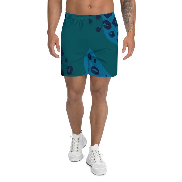 Flowing Blue Leopard Athletic Shorts product image (1)