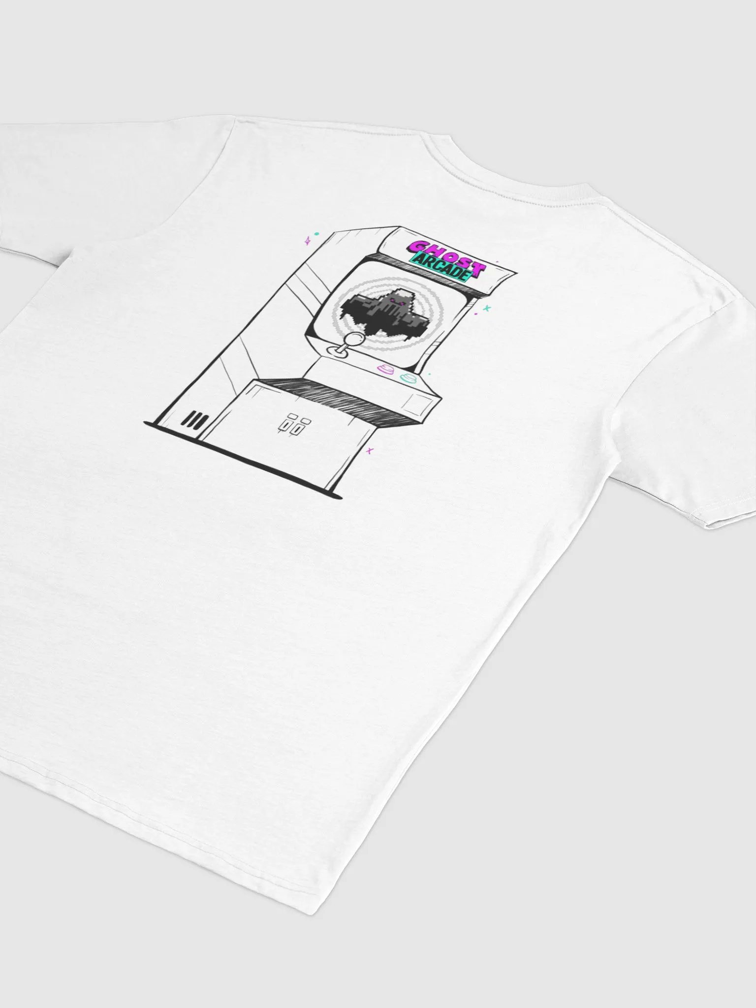 Gh0stie with Arcade logo on reverse Tee - White product image (4)