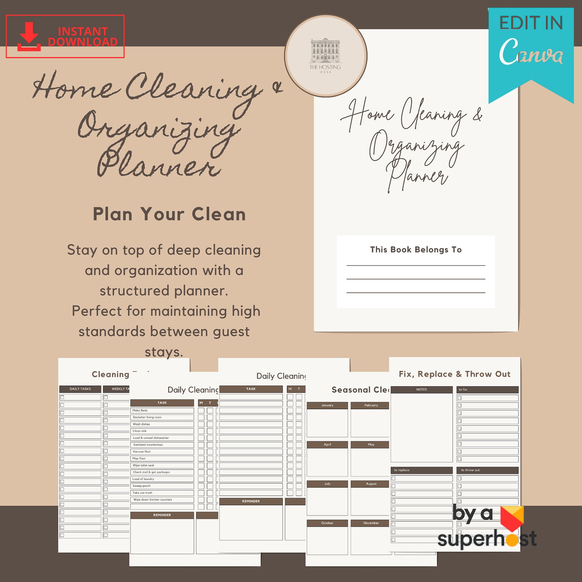 Airbnb Cleaning & Inventory Checklist Bundle product image (3)