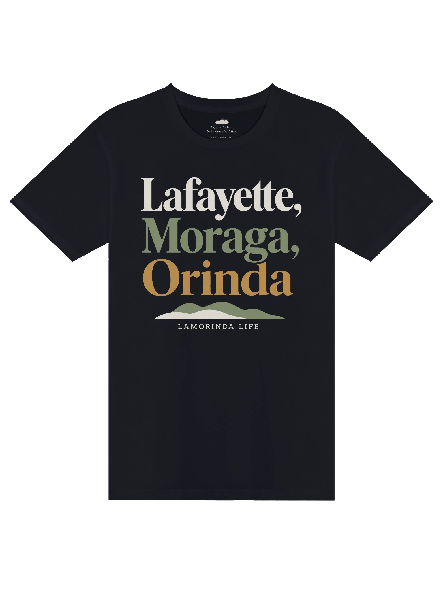 Lafayette, Moraga & Orinda T-Shirt | Dark Colors product image (1)
