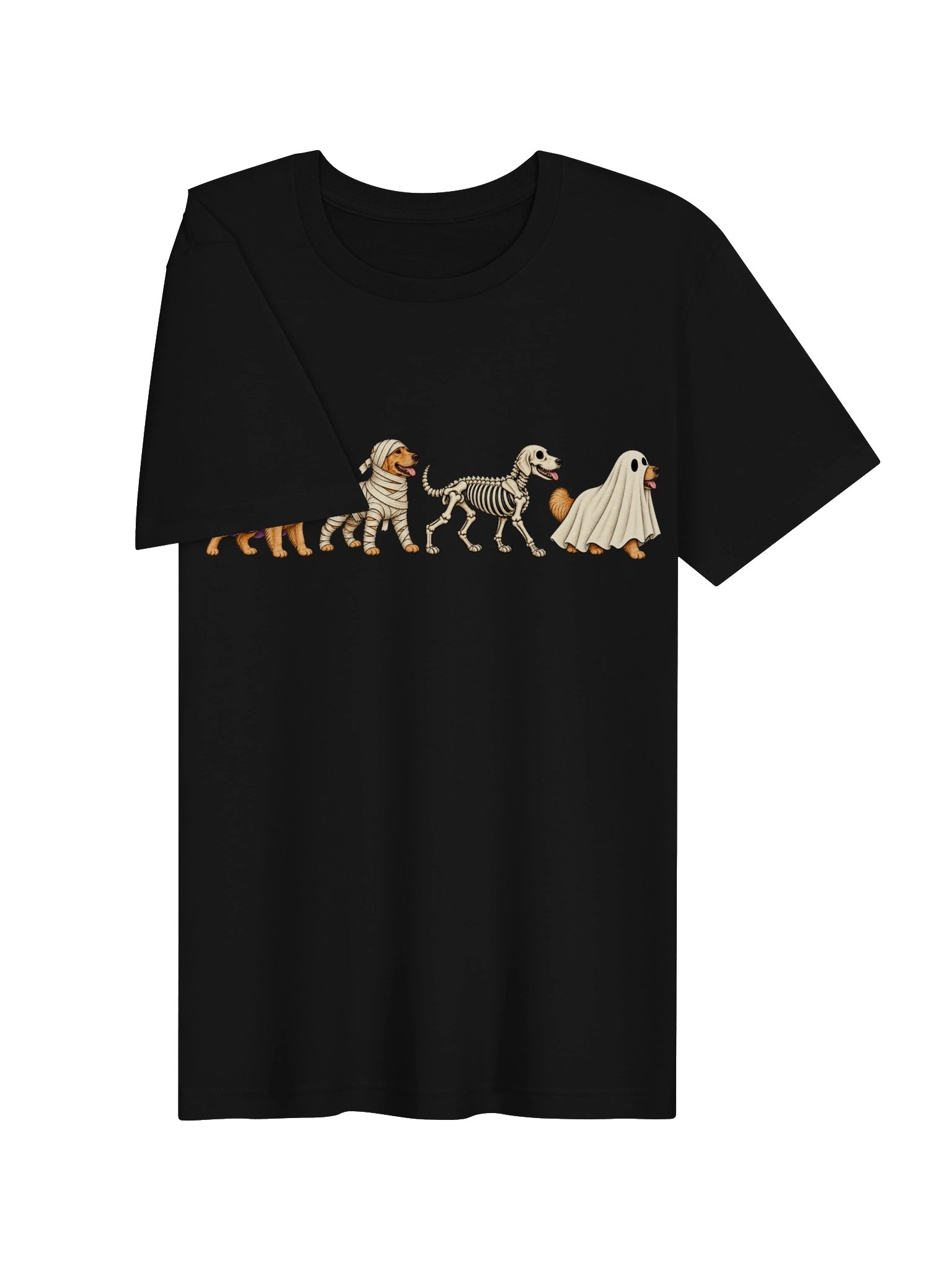 Halloween Golden Retriever Dog T-Shirt | Spooky Dogs Graphic Tee, Trick or Treat Puppy Parade product image (3)