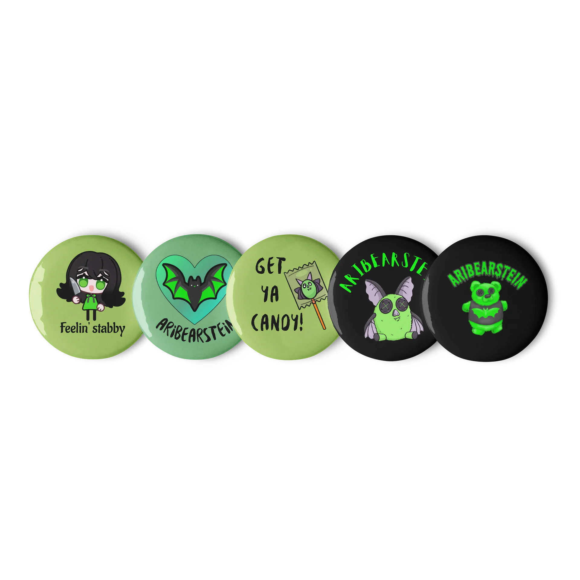 Ari Bat Heart Pin Set product image (1)
