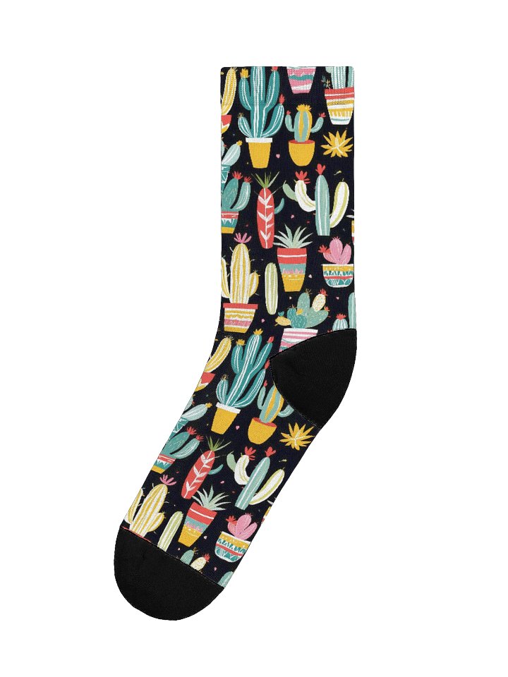 EcoArt Crew Socks-Cacti Garden product image (1)