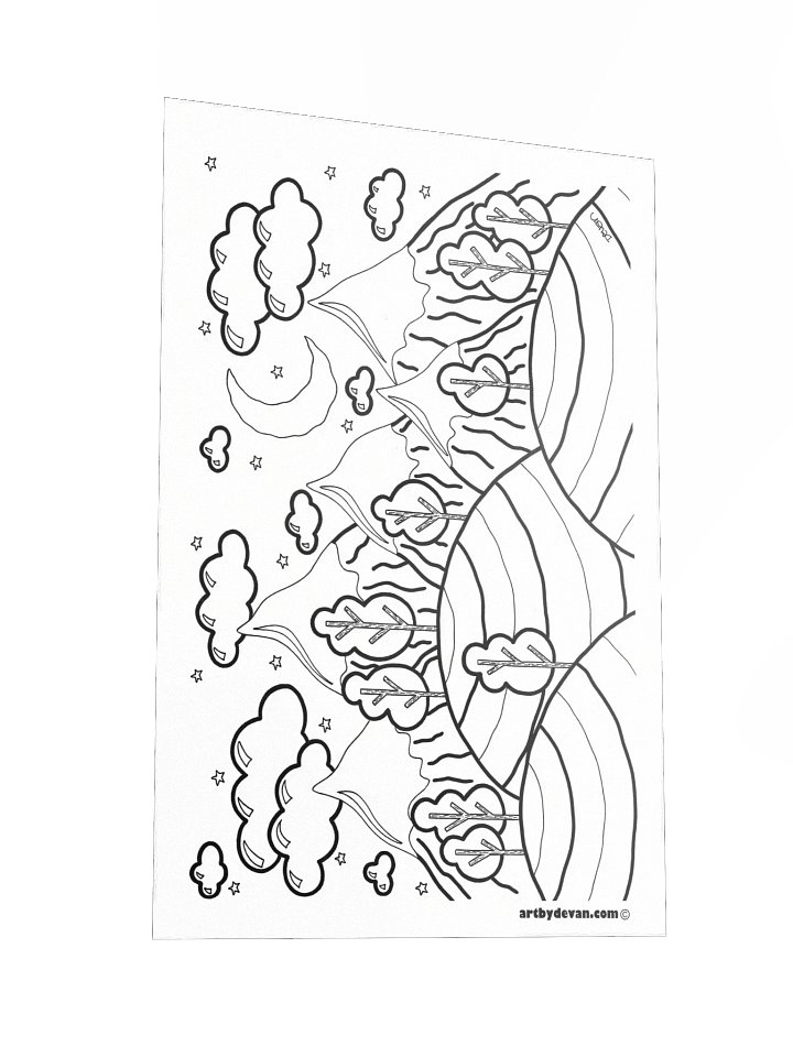 Color Your Own Art: Shiny Mountains product image (2)