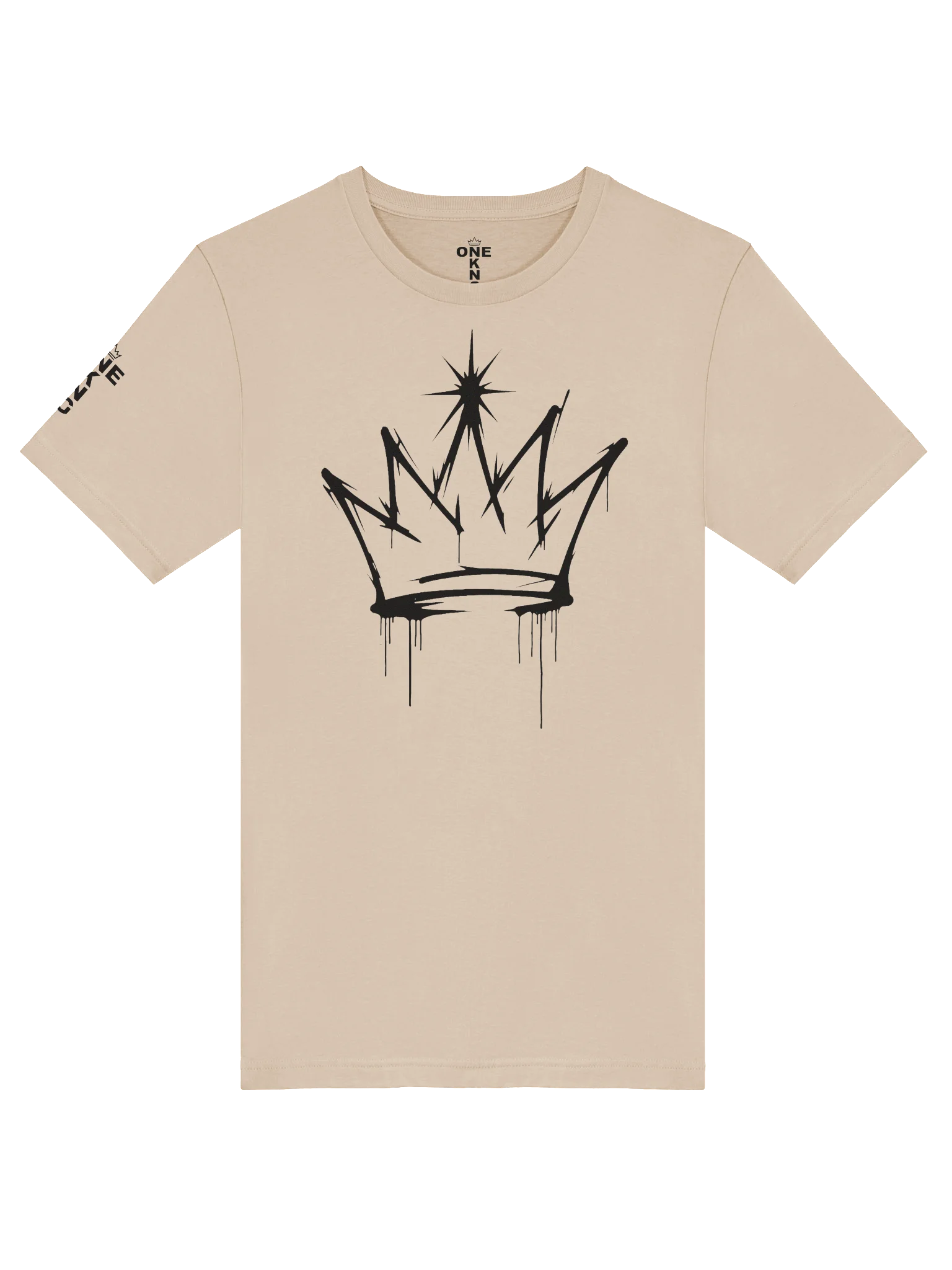 ONE KING Urban Crown Premium T-Shirt with sleeve logo black print product image (1)