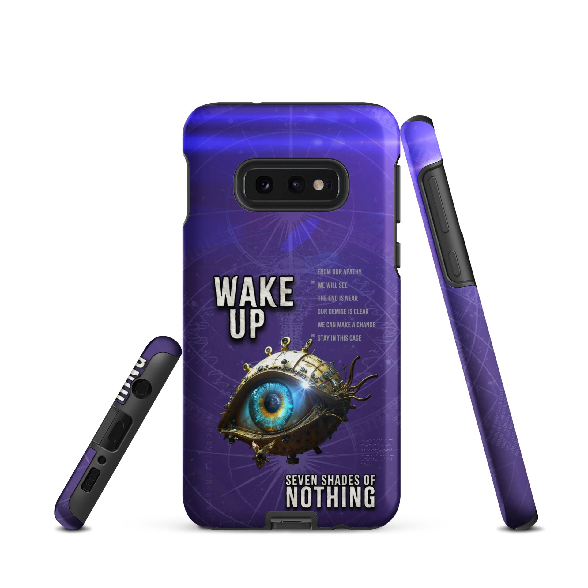 “Wake Up” single artwork Samsung phone case – dark cinematic from Seven Shades of Nothing product image (1)