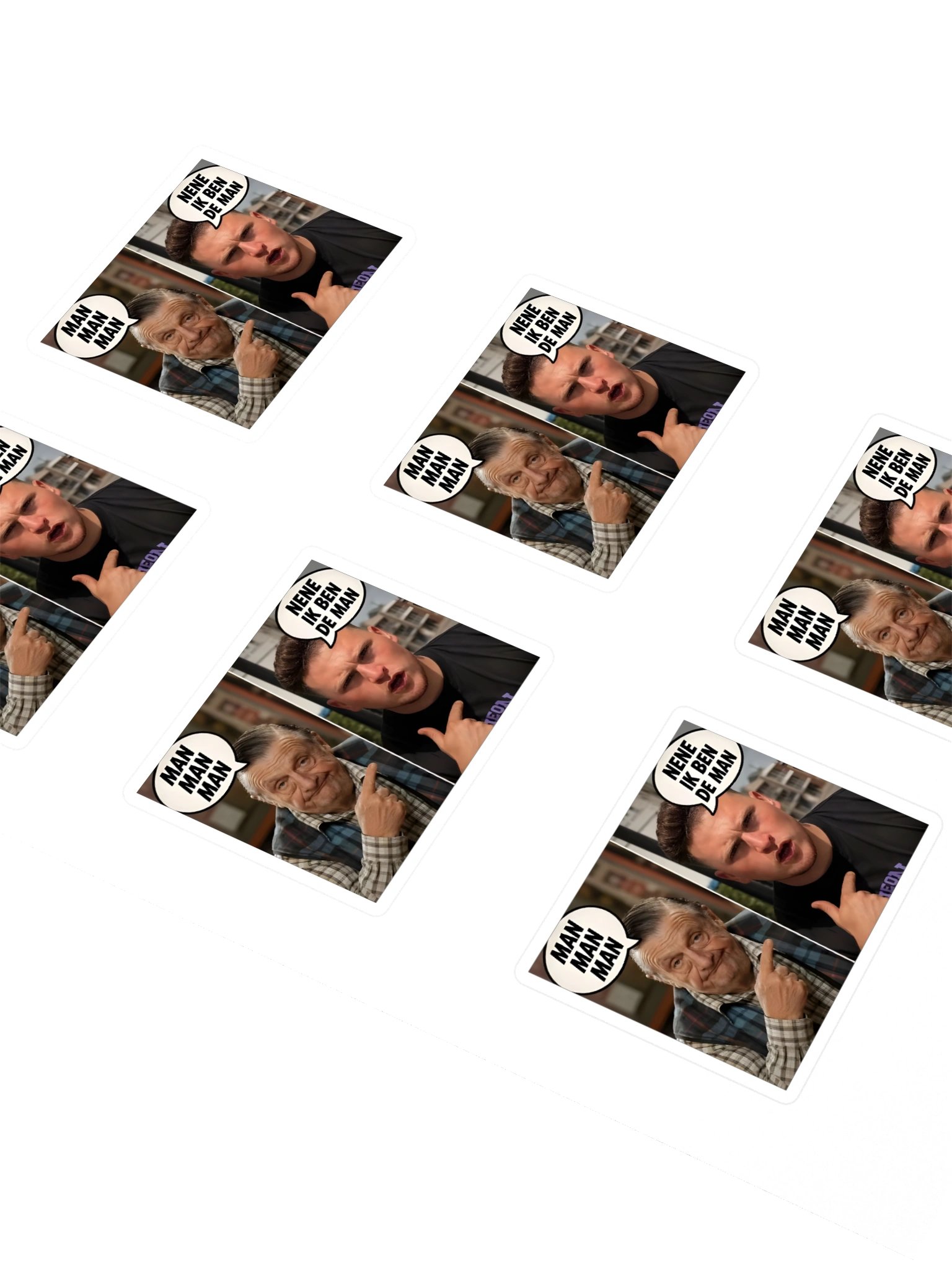 MAN MAN MAN Kiss Cut Sticker Sheet product image (2)