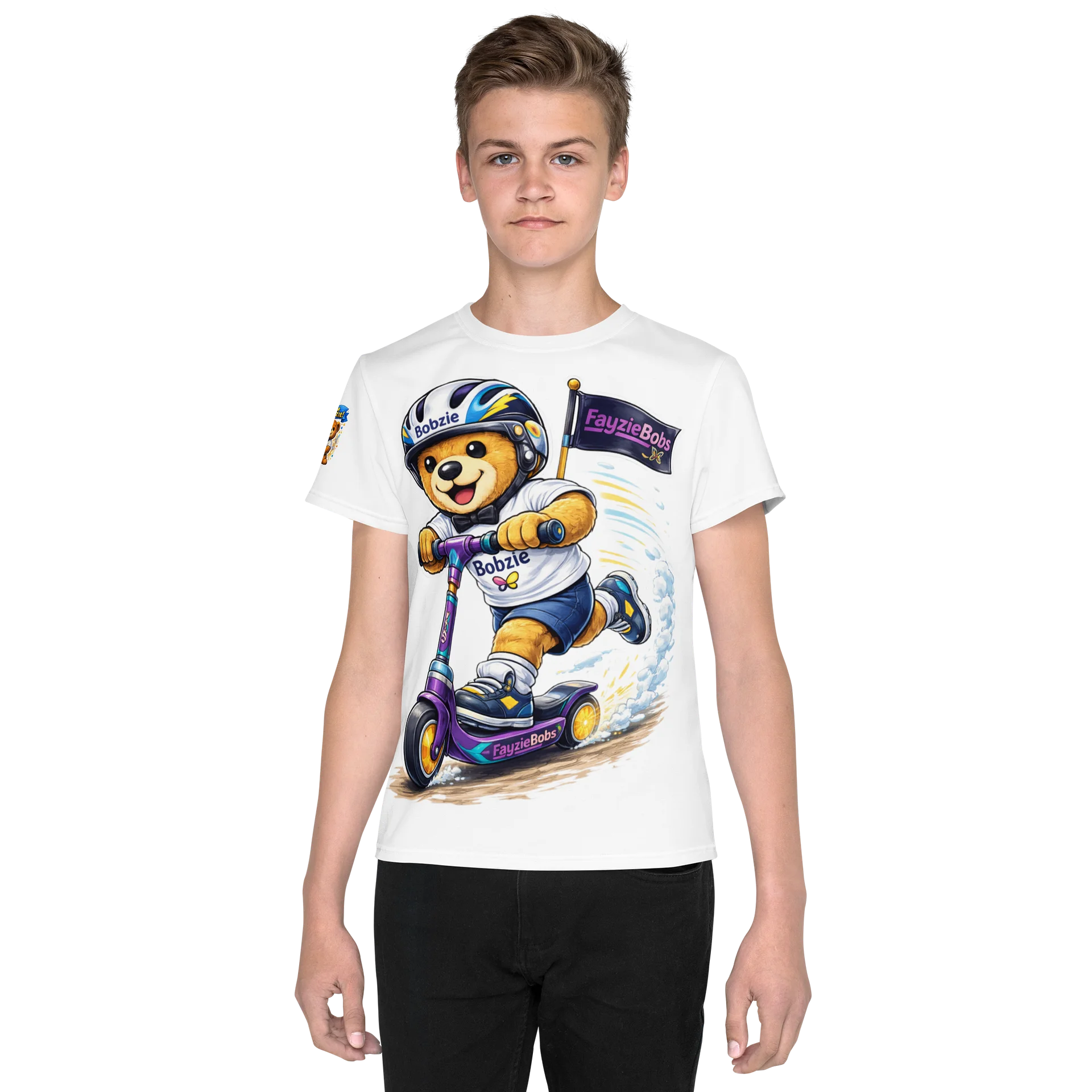 Bobzie Full Print Scooter Youth Tee | Stand Out Series by FayzieBobs product image (1)