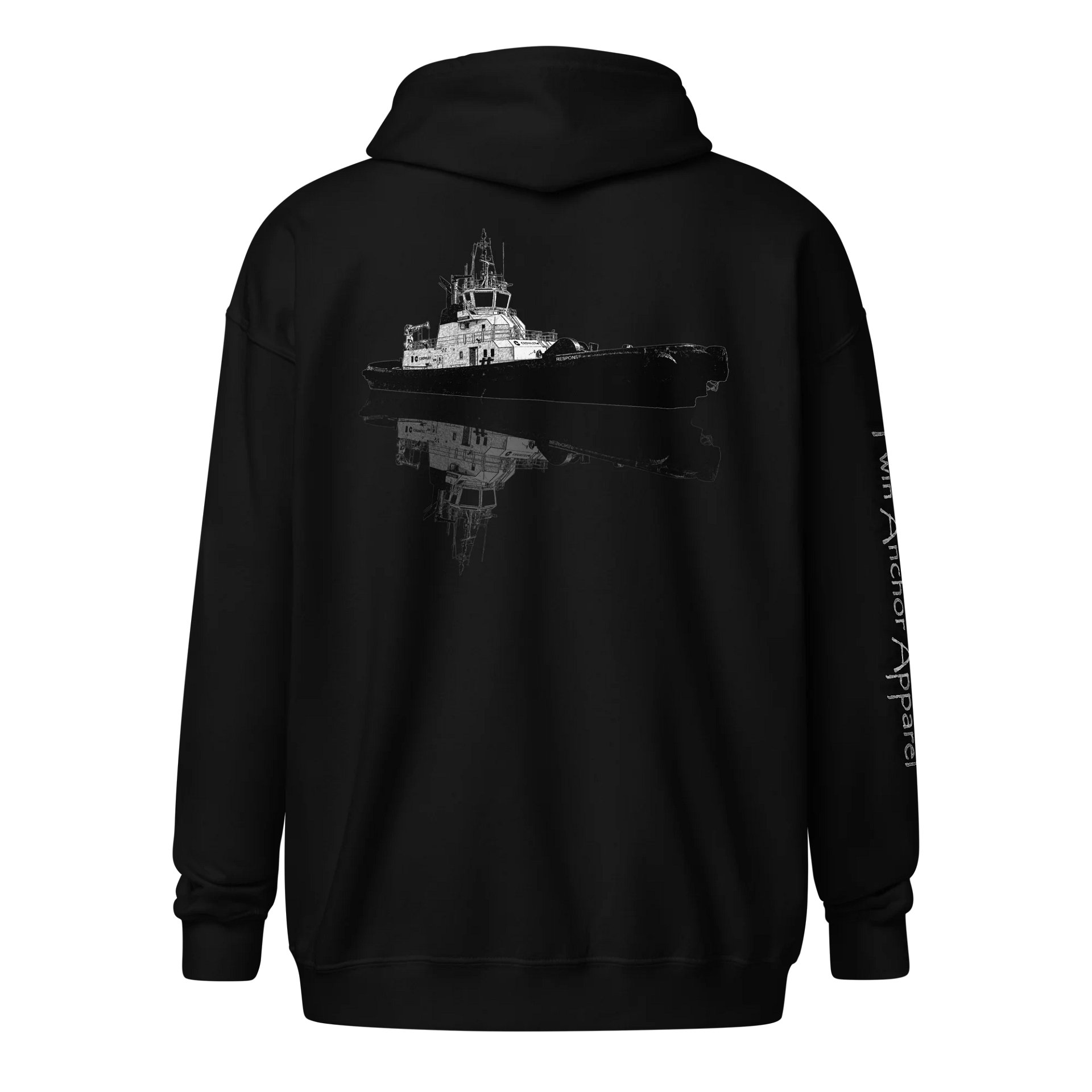 Tug Response & Reflection – Maritime Heritage | Twin Anchor Apparel Fog Harbor Line product image (1)