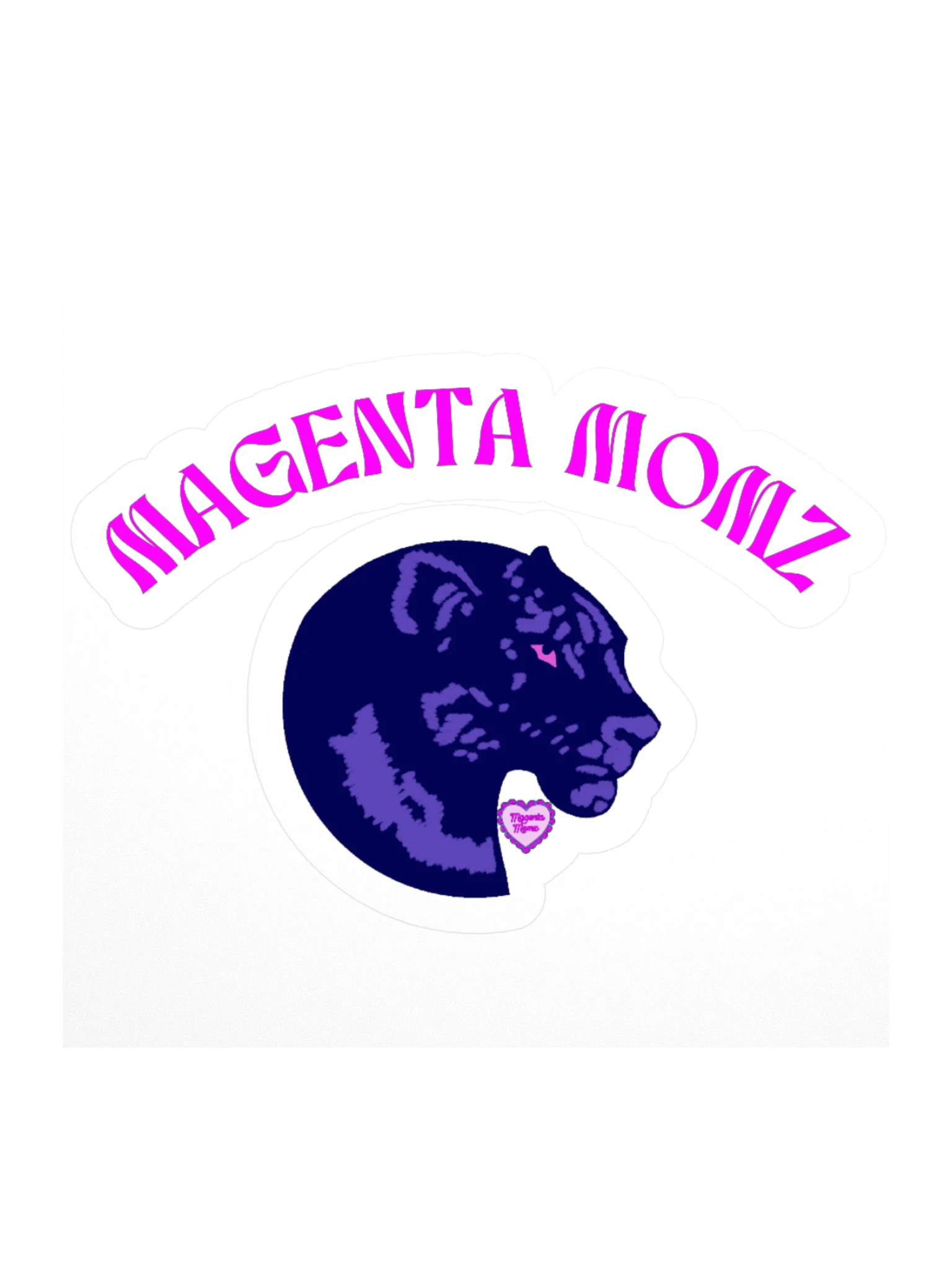 MAGENTA MOMZ PANTHER HEAD STICKER product image (1)