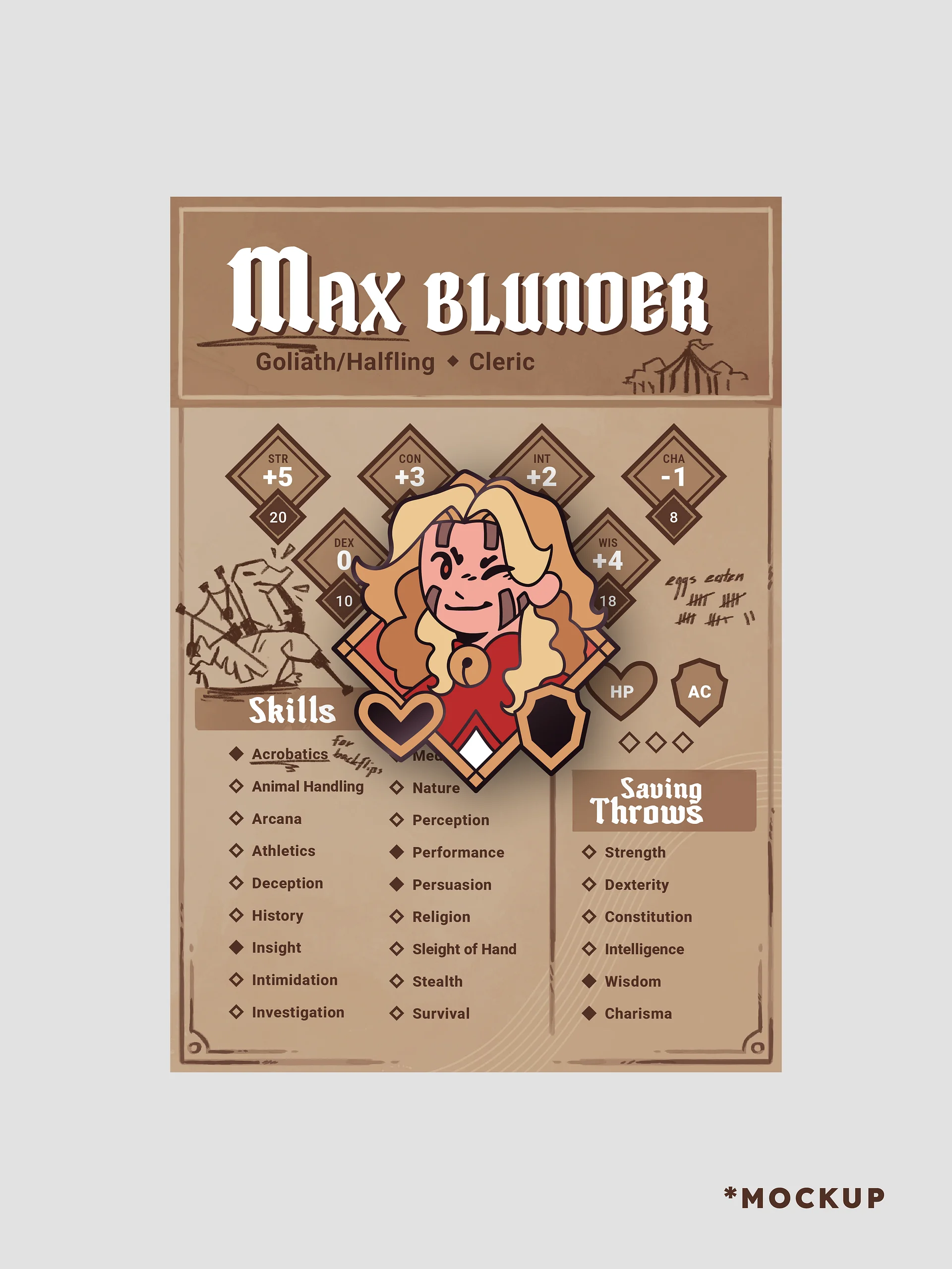 *PREORDER* Max Blunder - Hard Enamel Pin product image (1)