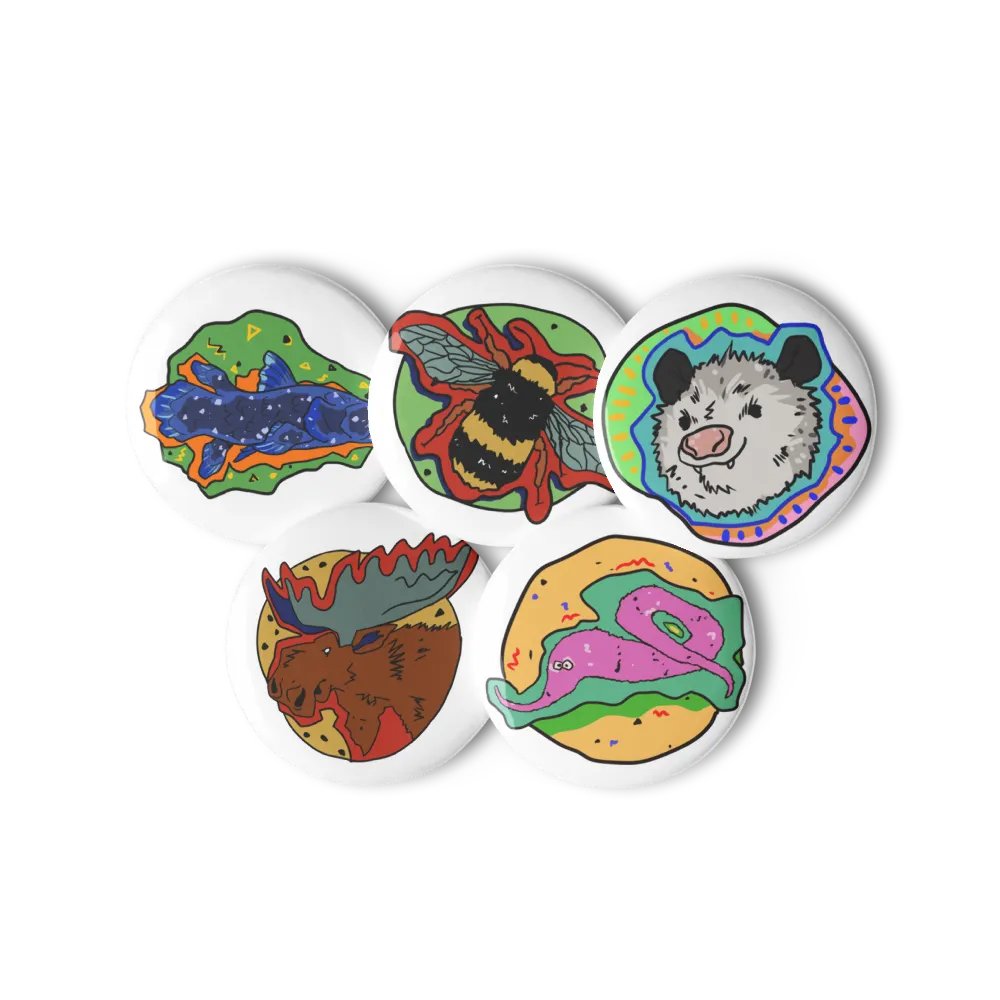 Vaporanimals badge set product image (1)