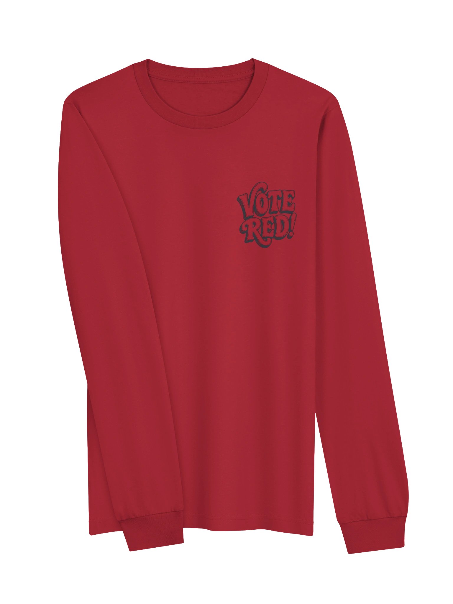 Brazen Candor – Get Your Butt in the Booth! Long Sleeve Tee - Vote Red product image (3)