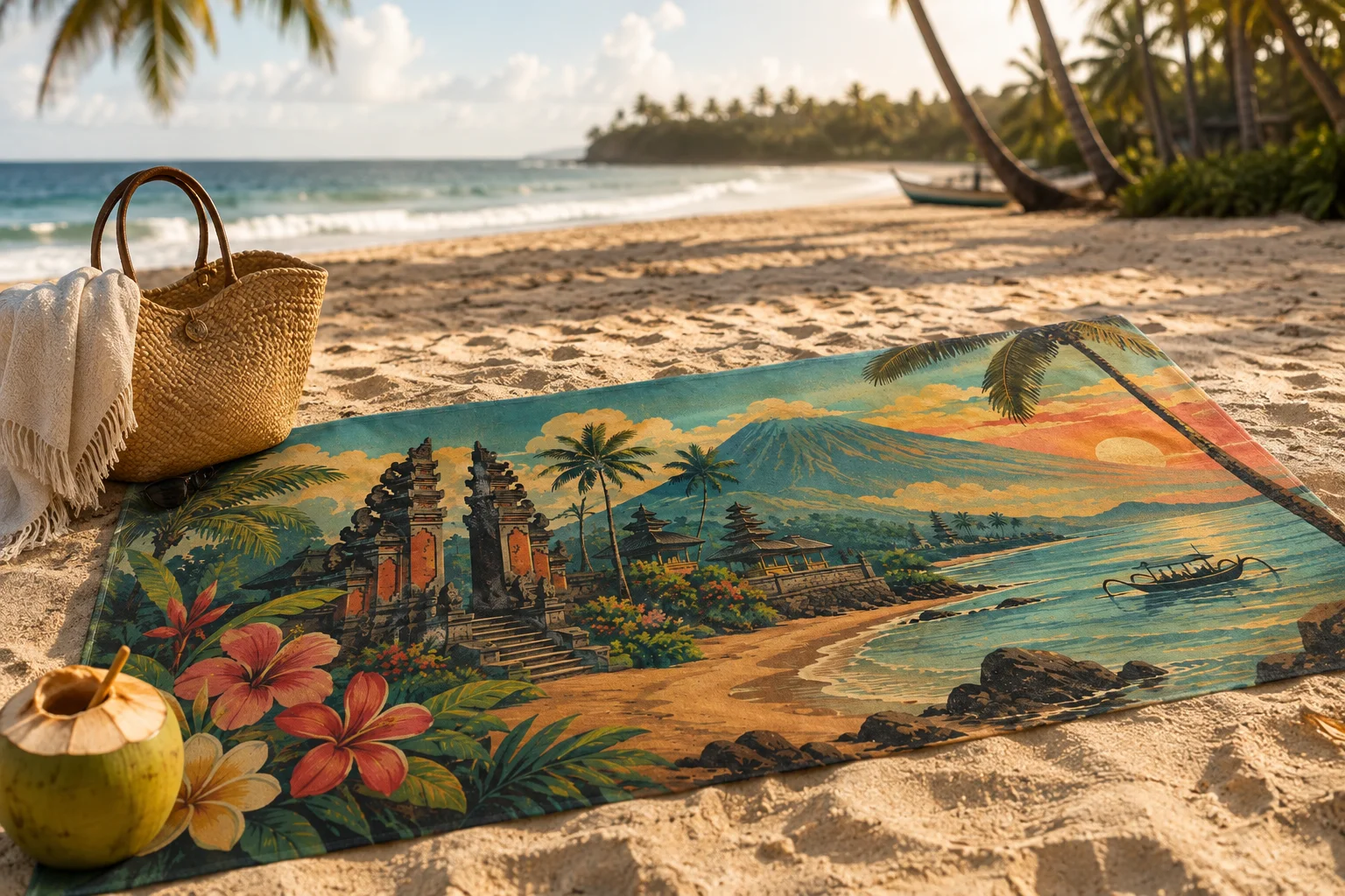 Bali Golden Hour Beach Towel product image (1)