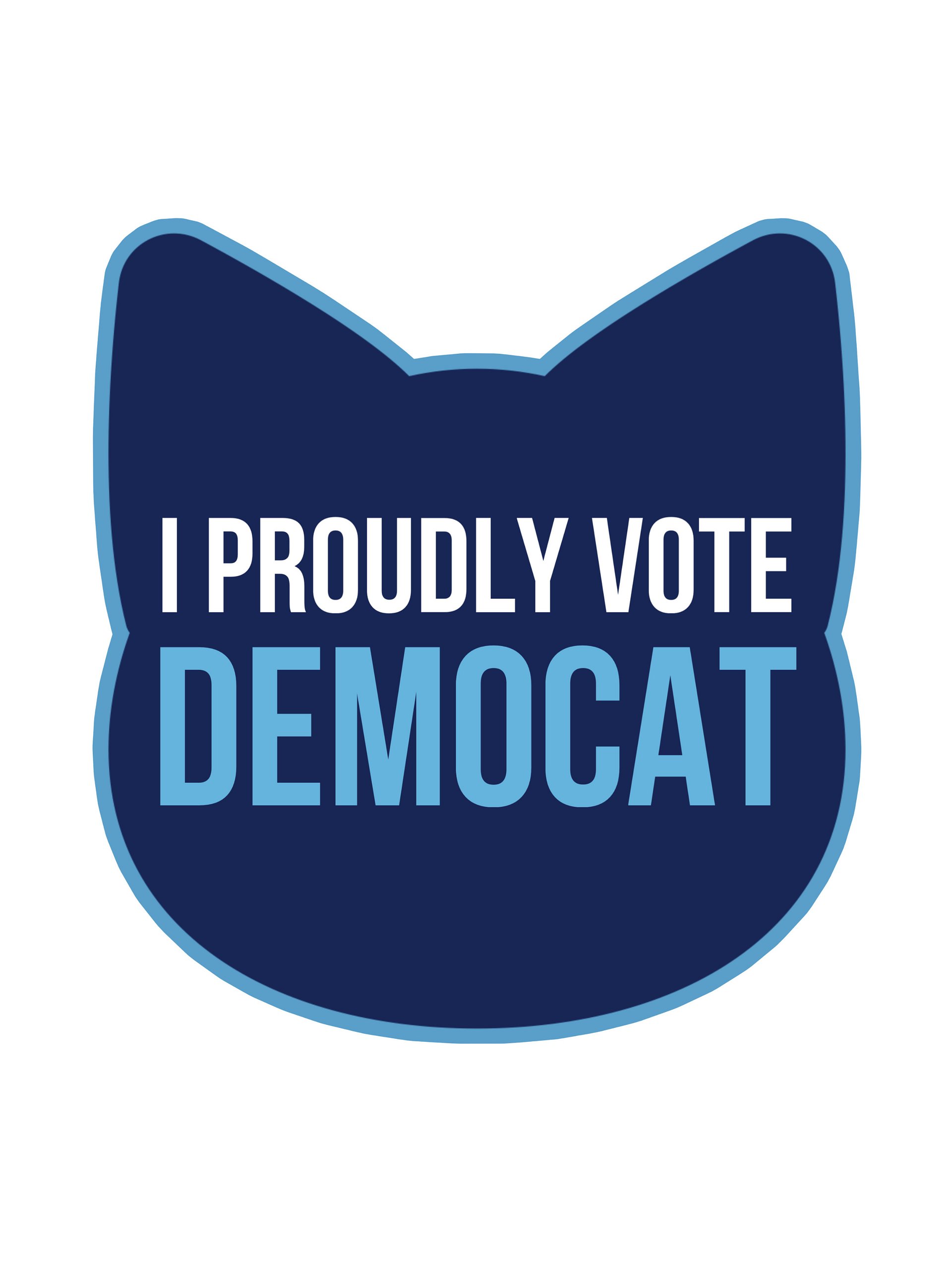 I Proudly Vote DemoCAT sticker product image (1)