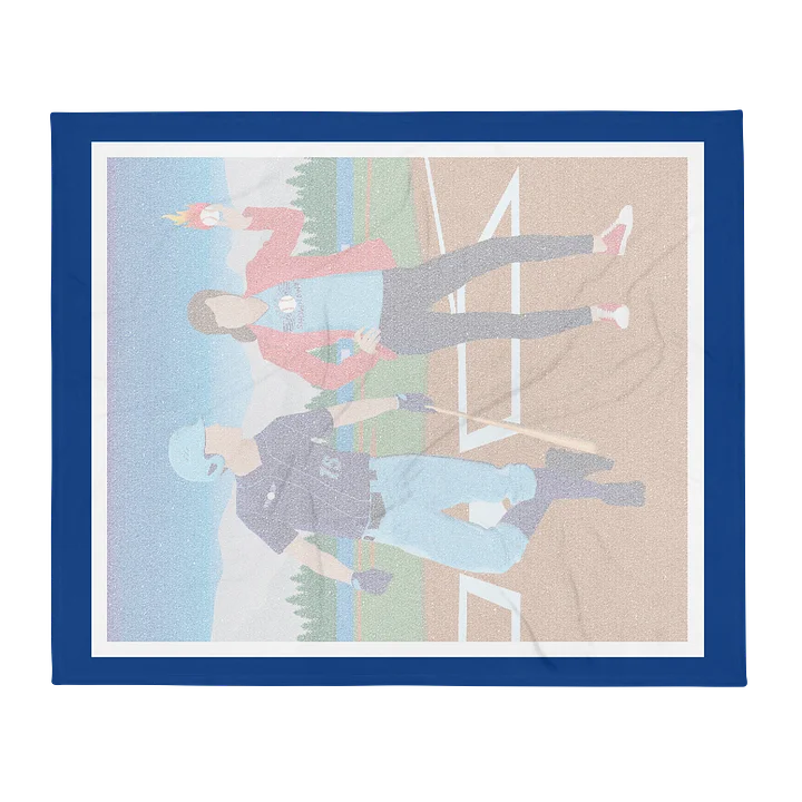 First Baseman's Grumpy Fan Throw Blanket product image (1)
