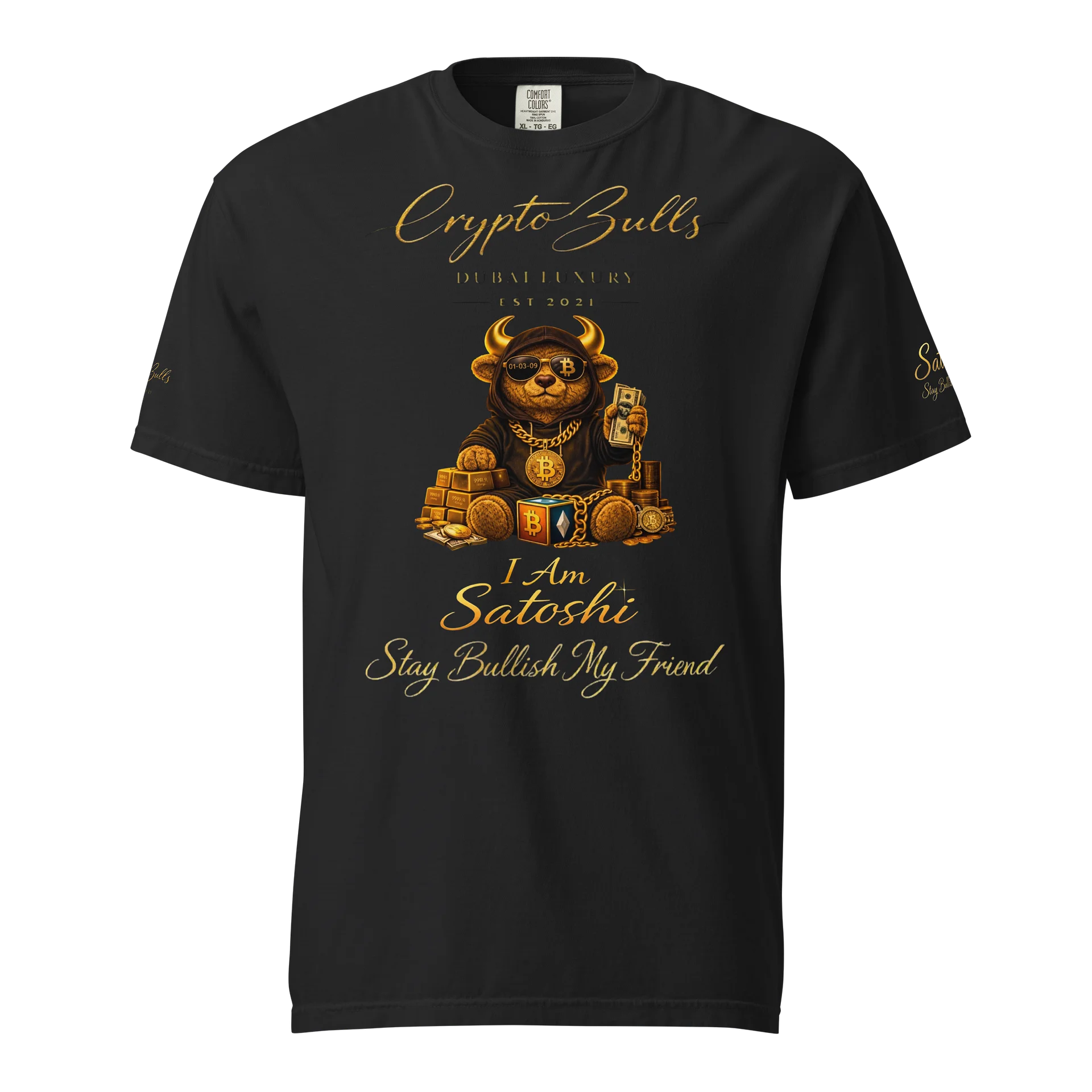 I Am Satoshi Teddy Bull Tshirt - Bullish Collection product image (2)