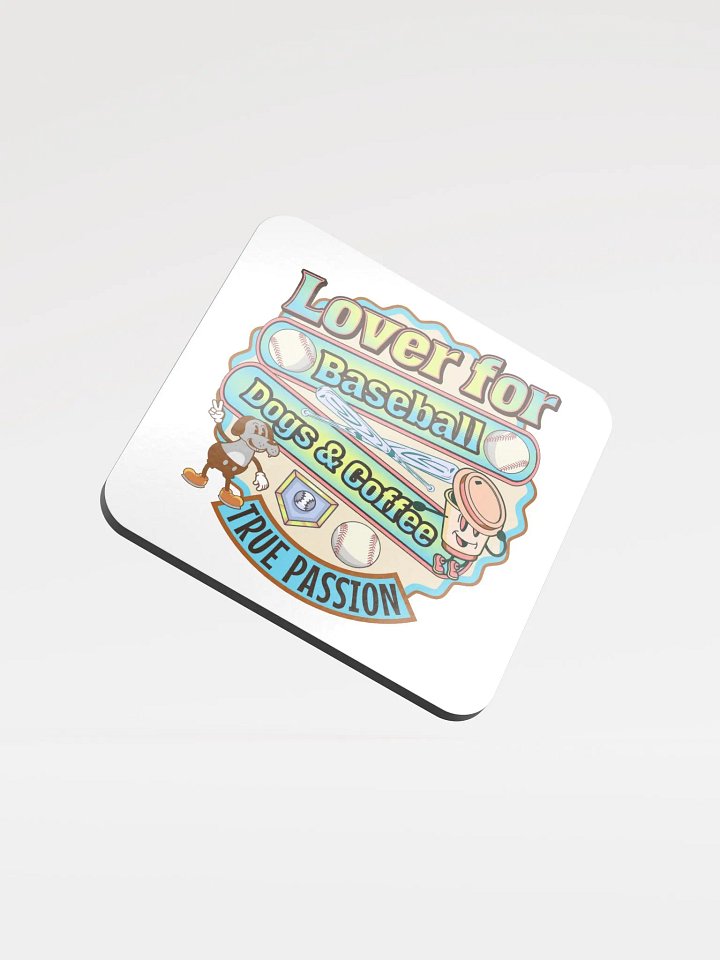 Lover For Baseball Dogs And Coffee Coaster Set product image (2)