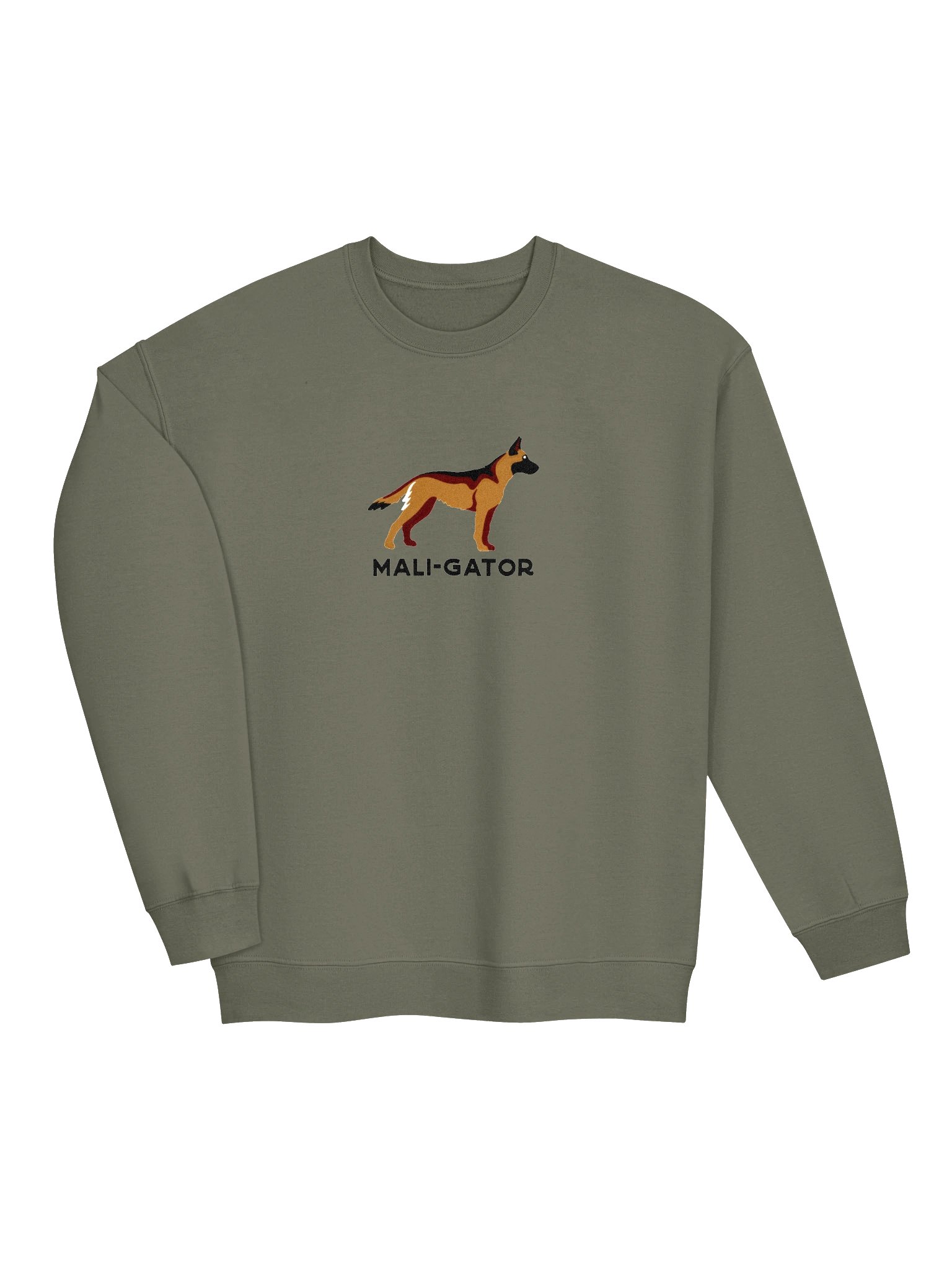 Mali-Gator Sweatshirt(Embroidered) of a Belgian Malinois(Sable) product image (6)